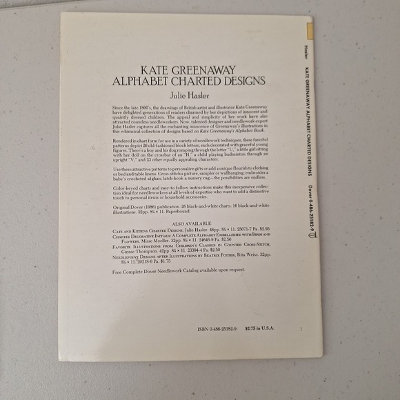 Vintage Dover Needlework Series 4 Design Books Danish Floral Initials Alpha Cats - Picture 7 of 11